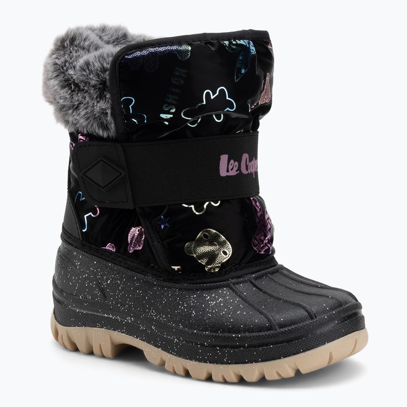 Dětské sněhule Lee Cooper LCJ-25-10-3787K black/fushia