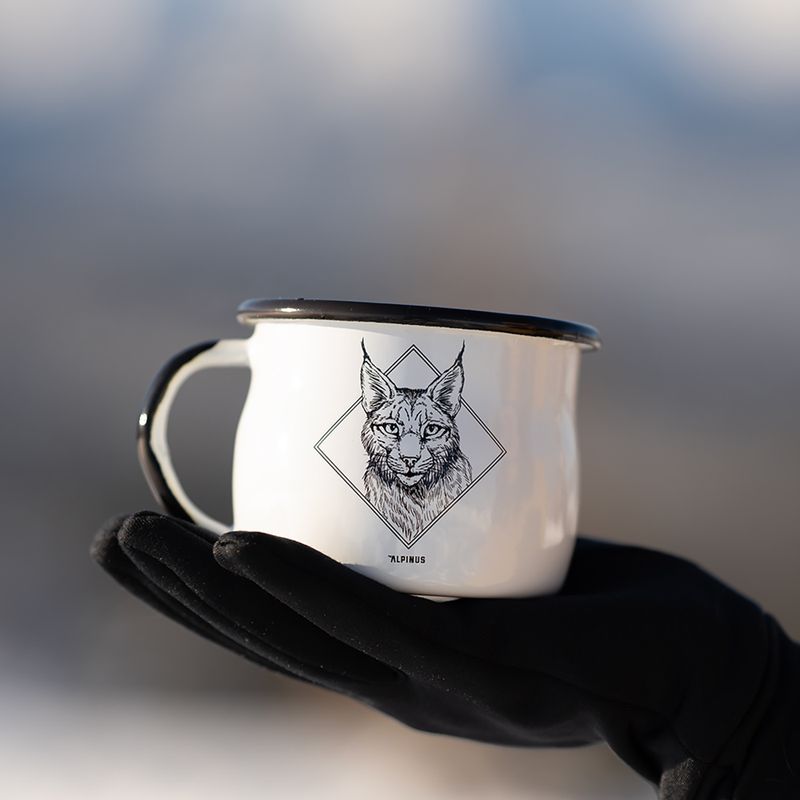 Turistický hrnek Alpinus Enamelled White Lynx 4