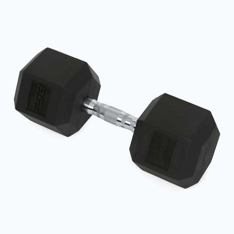 Pogumovaná činka XTREXO Hex HXD250 25 kg