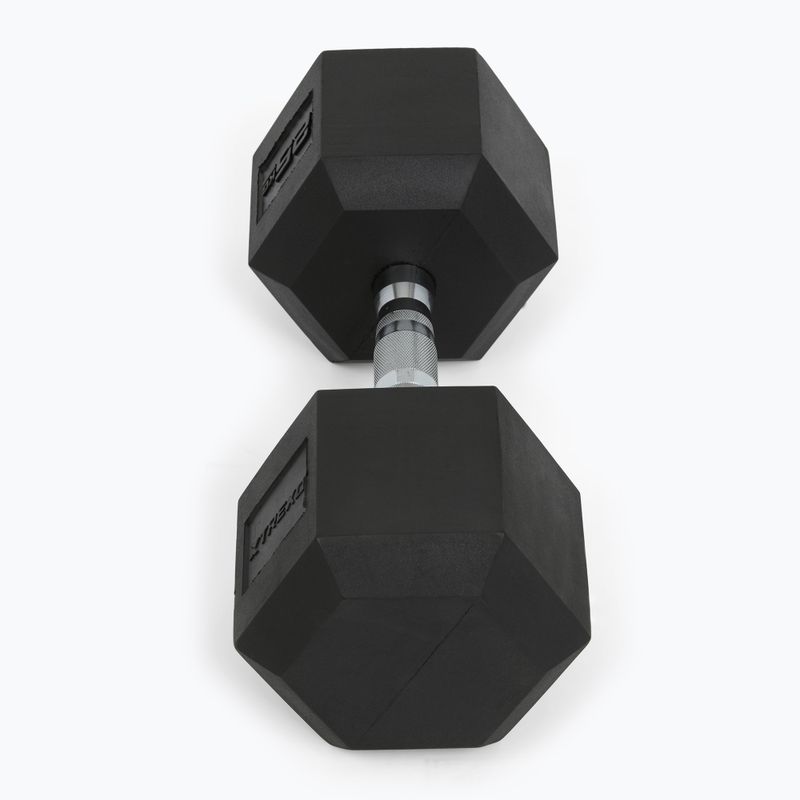Pogumovaná činka XTREXO Hex HXD250 25 kg 6
