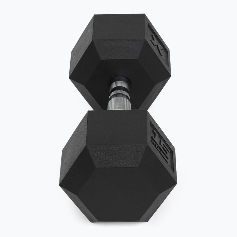 Pogumovaná činka XTREXO Hex HXD150 15 kg 6
