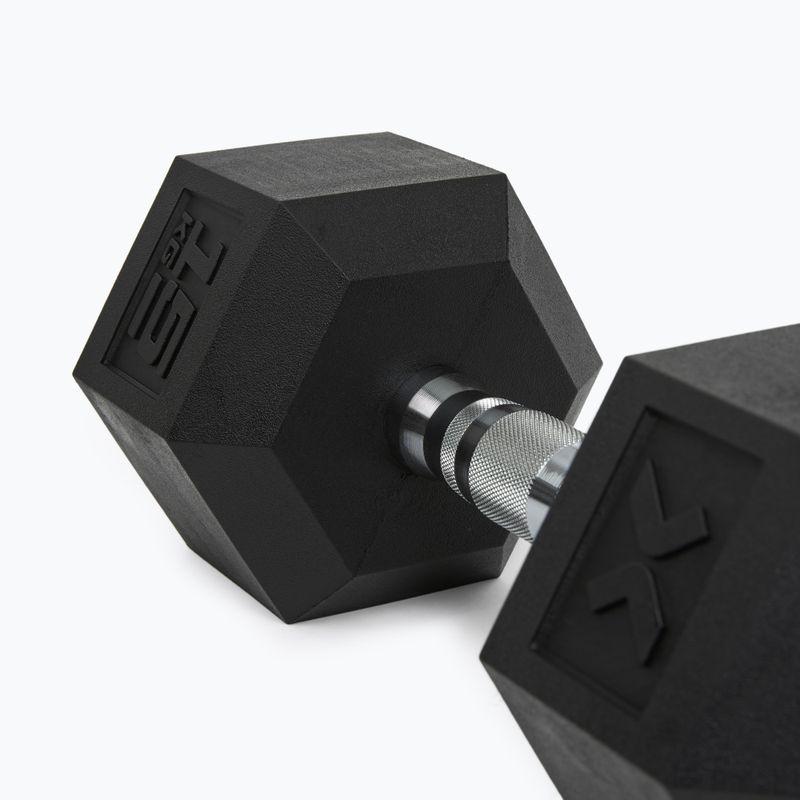Pogumovaná činka XTREXO Hex HXD150 15 kg 8