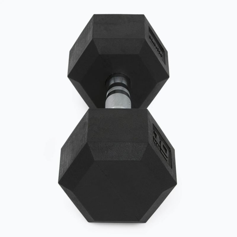 Pogumovaná činka XTREXO Hex HXD100 10 kg 3
