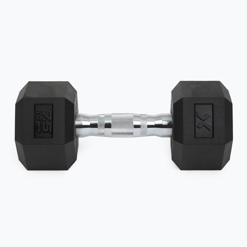 Pogumovaná činka XTREXO Hex HXD75 7.5 kg 7