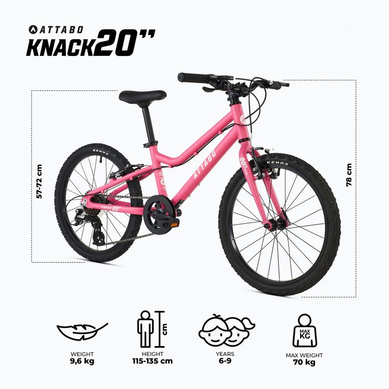 Dětské kolo ATTABO KNACK 20" pink 2