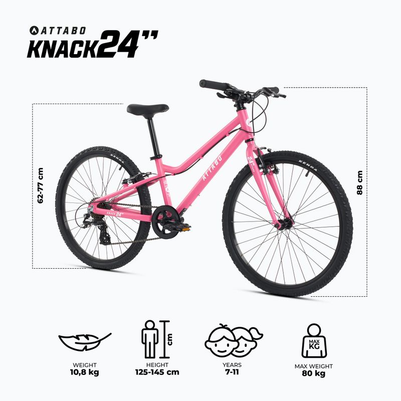 Dětské kolo ATTABO KNACK 24" pink 2