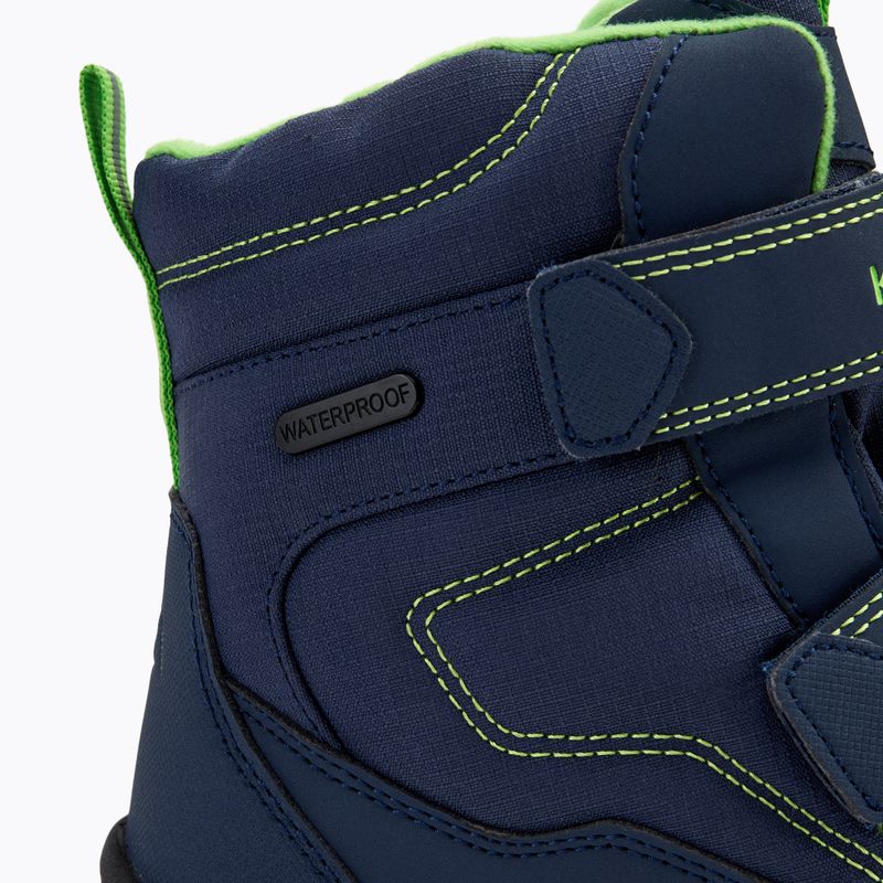 Dětské sněhule KADVA Snowey Mid WaterProof tmavě modrá/zelená 8
