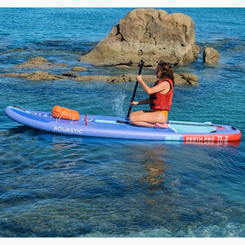 Sada paddleboard SUP nafukovací AQUASTIC Perth Pro 11'2" allround modrý 23