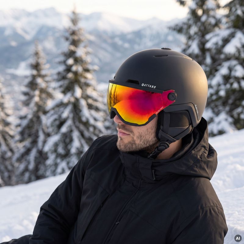 Lyžařská helma ATTABO Avens 2.0 Visor black 6