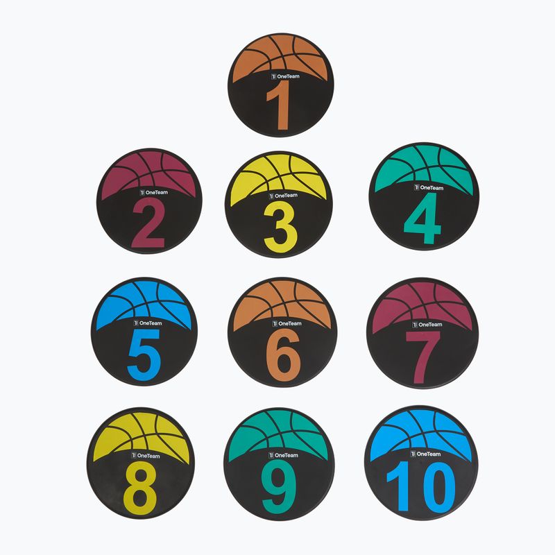 Tréninkové značky OneTeam TRF08 10 pcs BASKET black 3