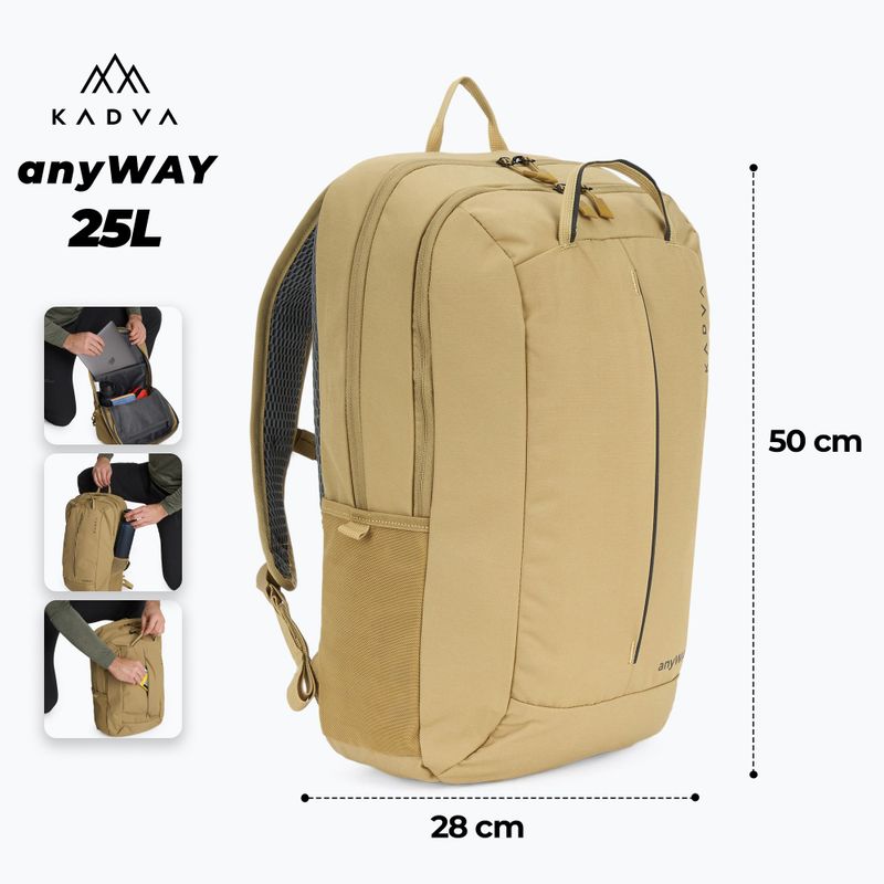 Turistický batoh KADVA anyWAY 25 l pískový 2