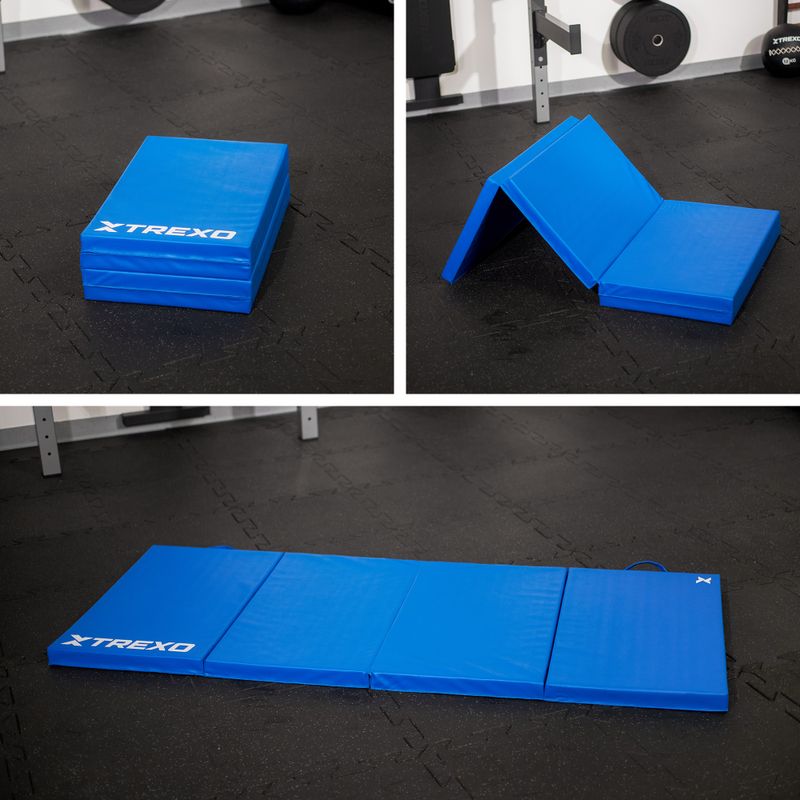 Skládací gymnastická matrace XTREXO 195 x 80 x 5 cm blue 11