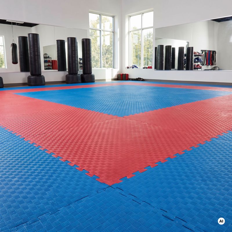 Podložka tatami s certifikací HOOK FIGHTING x Jen Yau puzzle World Taekwondo Federation blue 4