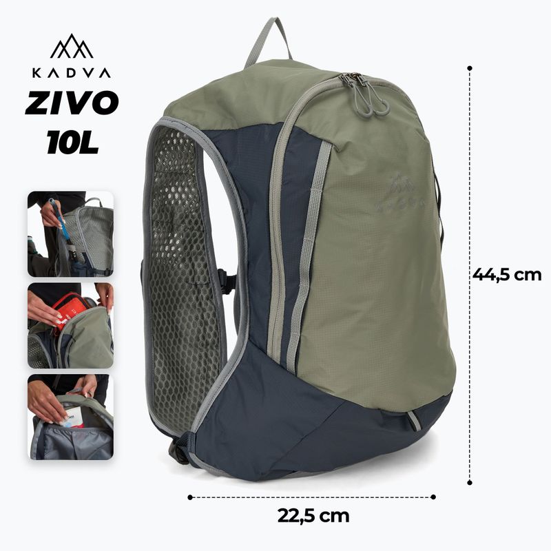 Turistický batoh KADVA Zivo 10 l šedý 2