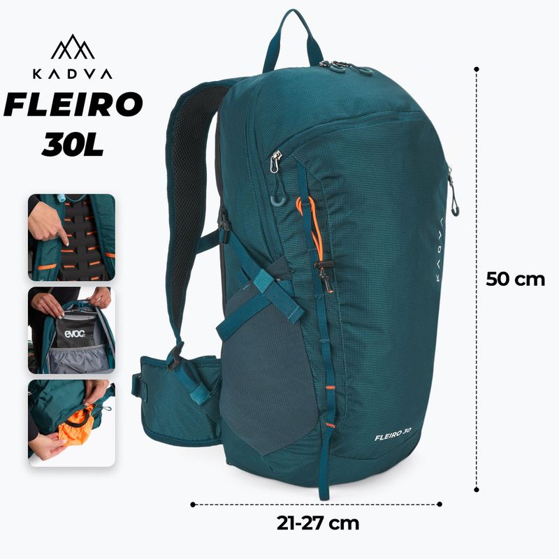 Turistický batoh KADVA Fleiro 30 l tmavě mořská 2