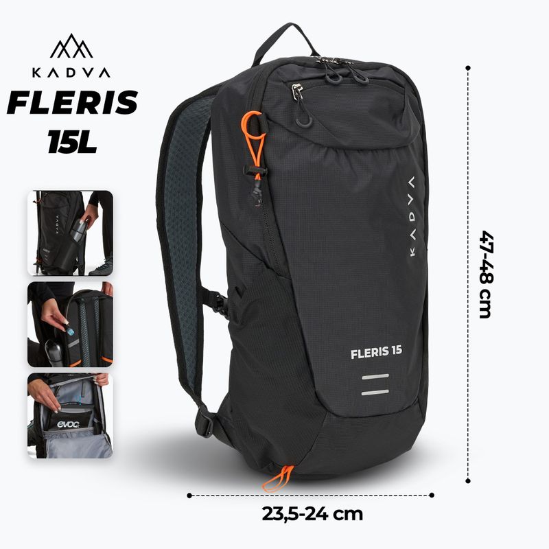 Turistický batoh KADVA Fleris 15 l černý 2