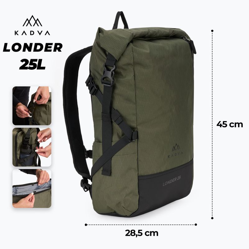 Turistický batoh KADVA Londer 25 l zelený 2