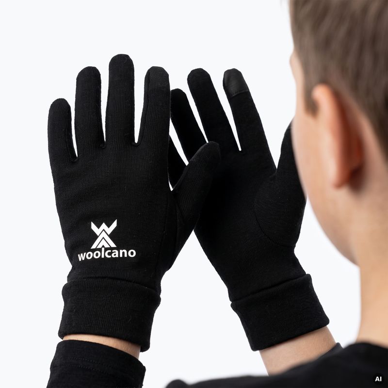 Dětské rukavice Woolcano GLV1105 Czarny 2