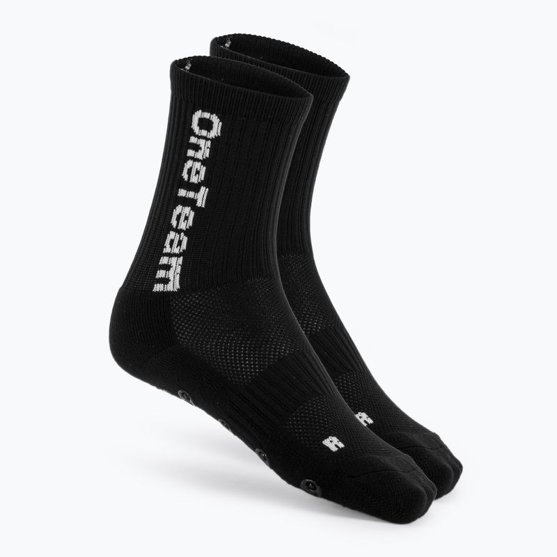 Dětské fotbalové ponožky OneTeam Precision Grip non-slip 2-pack black