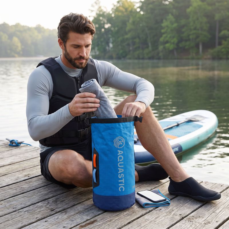 Vodotěsný vak AQUASTIC Dry Bag 8 l Nylon/TPU blue 3