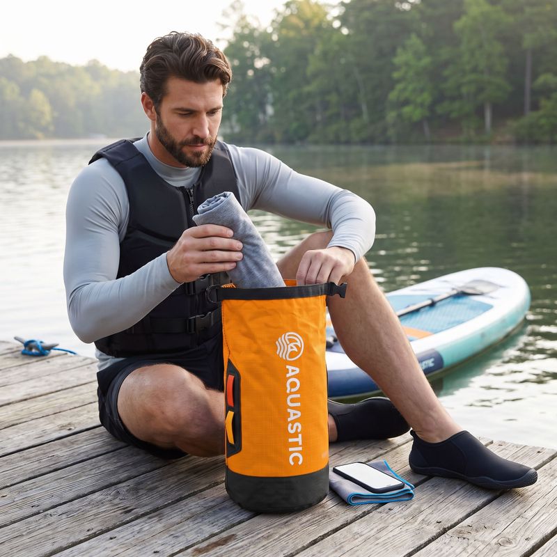 Vodotěsný pytel AQUASTIC Dry Bag 8 l Nylon/TPU oranžový 3