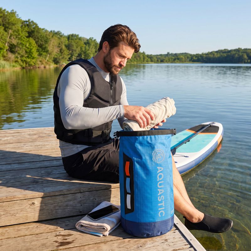 Vodotěsný vak AQUASTIC Dry Bag 13 l Nylon/TPU blue 4