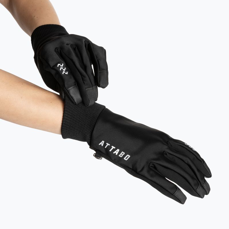 Cyklistické rukavice ATTABO LOREEF GLOVES větruvzdorné zateplené black 2