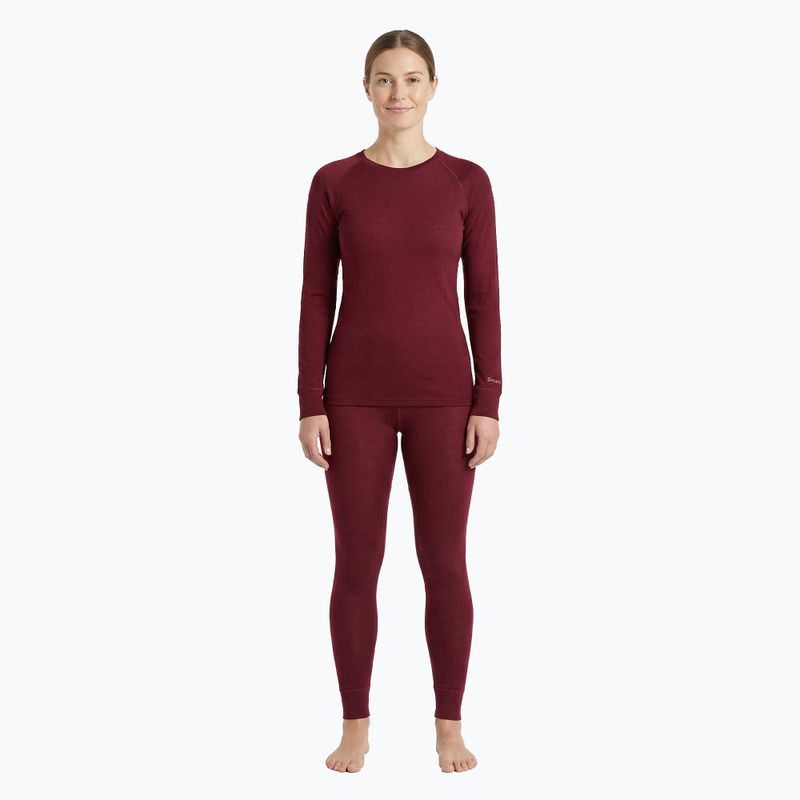 Dámská sada termoprádla WOOLCANO Merino SET0543 burgundy