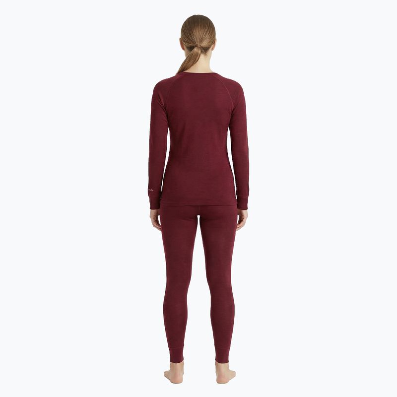Dámská sada termoprádla WOOLCANO Merino SET0543 burgundy 3