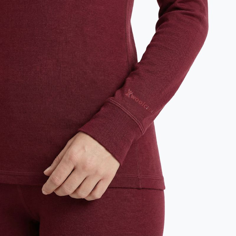 Dámská sada termoprádla WOOLCANO Merino SET0543 burgundy 4