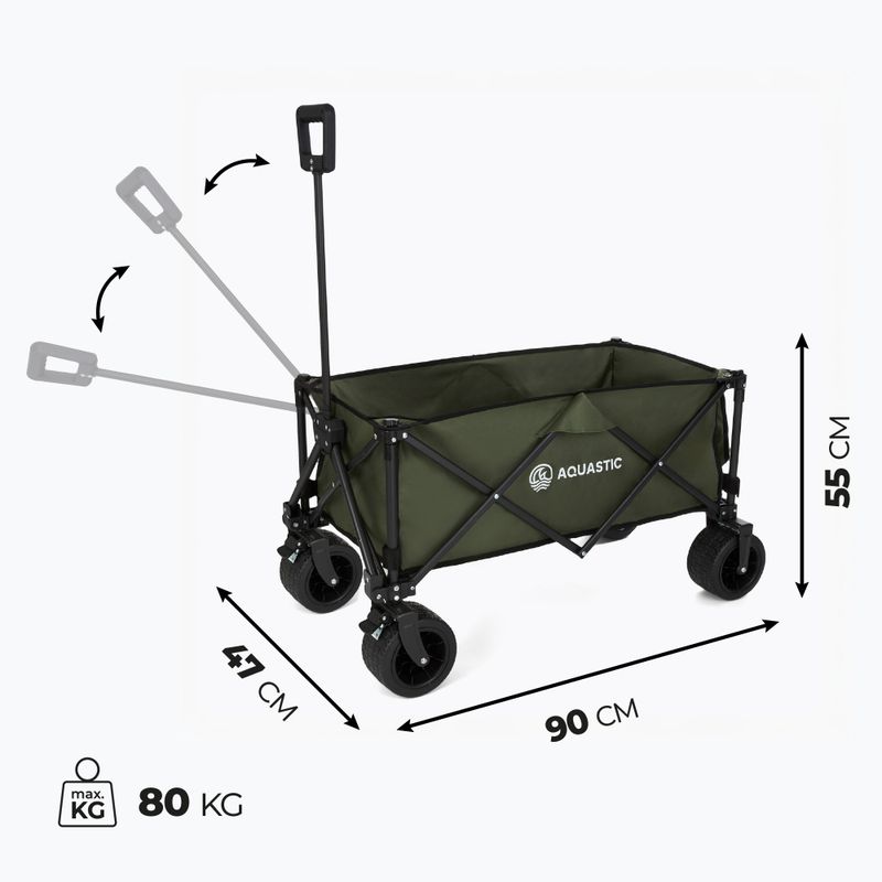 Přepravní skládací vozík AQUASTIC Caro green 12