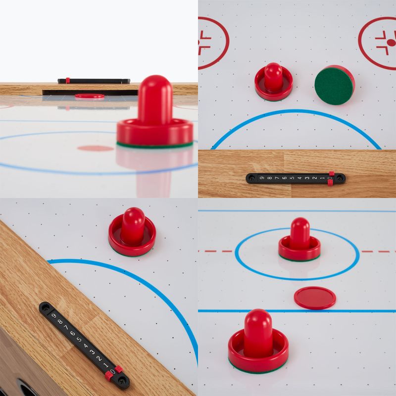 Hrací stůl 3in1 OneTeam FunArena fotbálek, push hockey, kulečník dřevěný black 24