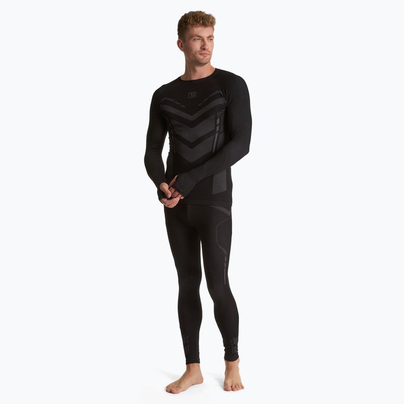 Pánská termo mikina OneTeam ACHILL BAMBOO THERMO LIGHT PLUS bezešvá black 2