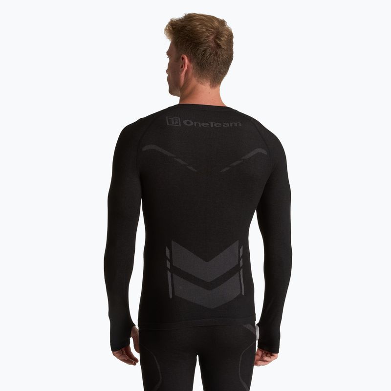 Pánská termo mikina OneTeam ACHILL BAMBOO THERMO LIGHT PLUS bezešvá black 3