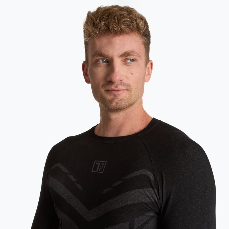 Pánská termo mikina OneTeam ACHILL BAMBOO THERMO LIGHT PLUS bezešvá black 5