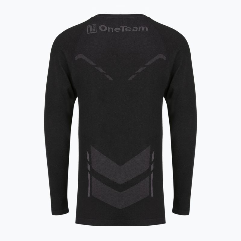 Pánská termo mikina OneTeam ACHILL BAMBOO THERMO LIGHT PLUS bezešvá black 8