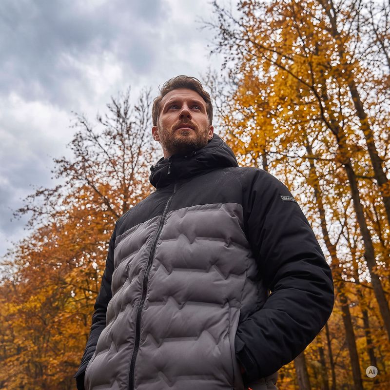 Pánská zateplená bunda KADVA GlacierShell šedá 8