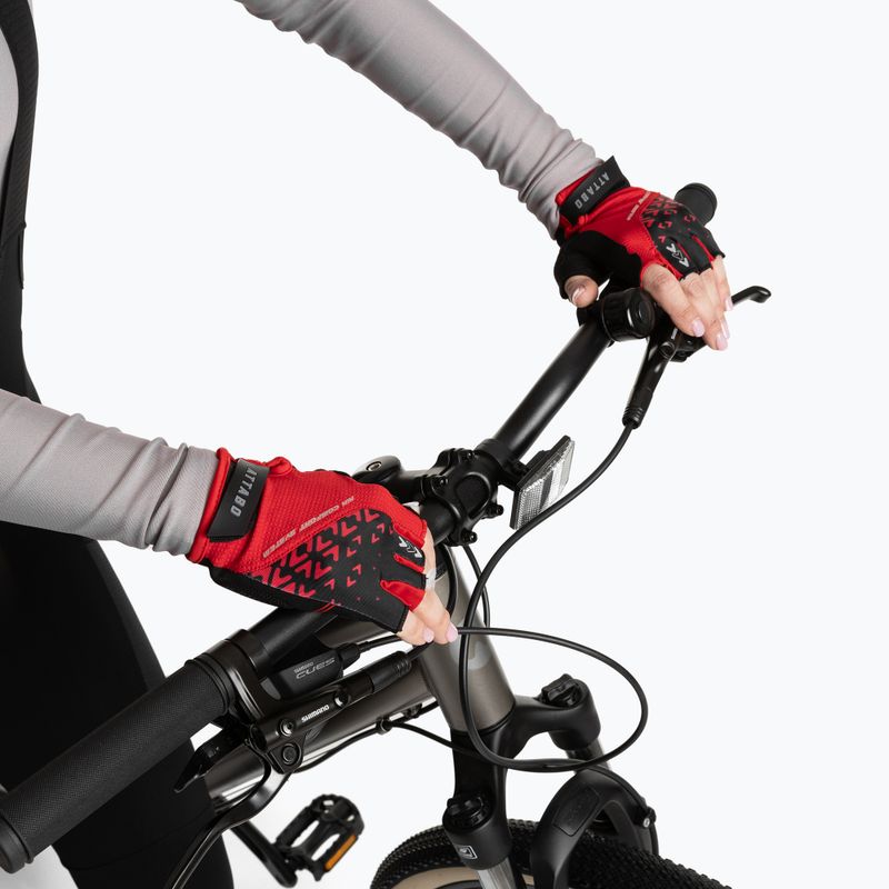 Cyklistické rukavice ATTABO Vito gel shock proof red/black 5