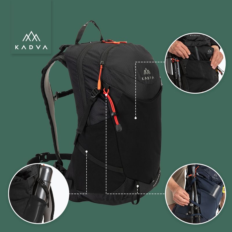 Turistický batoh KADVA Aventura 22 l černý 20