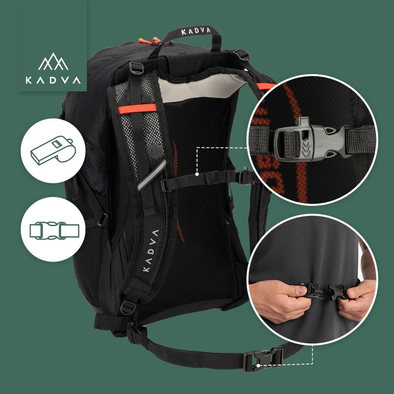 Turistický batoh KADVA Aventura 22 l černý 21