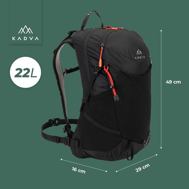 Turistický batoh KADVA Aventura 22 l černý 22