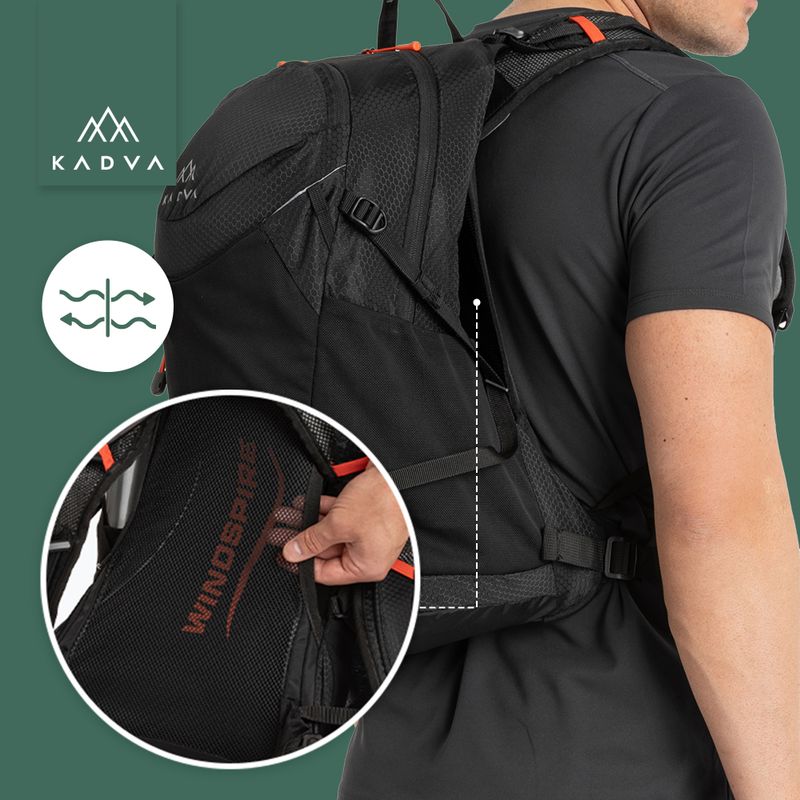 Turistický batoh KADVA Aventura 22 l černý 24