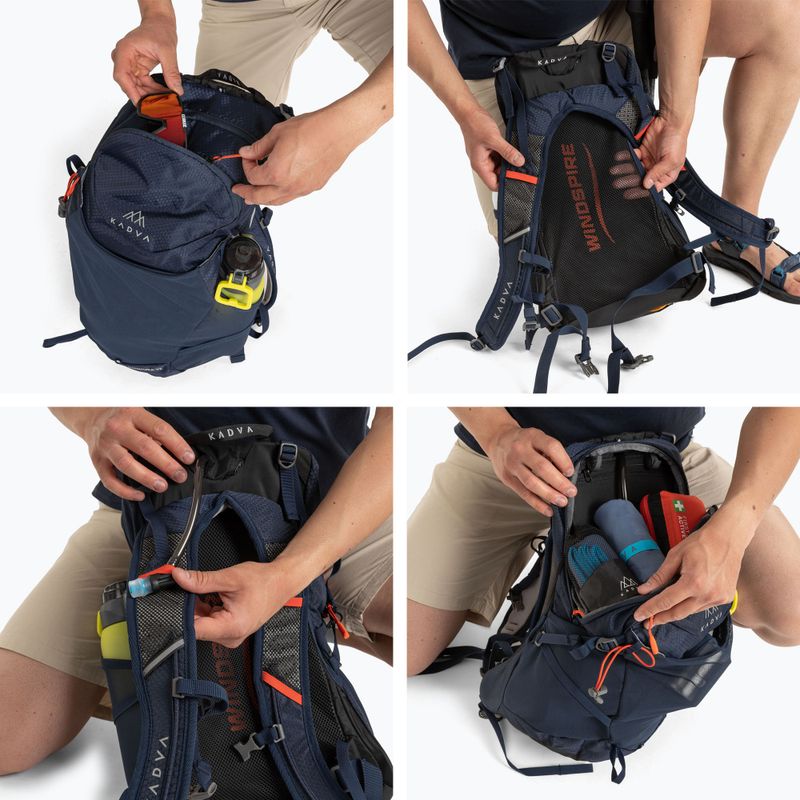 Turistický batoh KADVA Aventura 22 l ocelově modrý 13