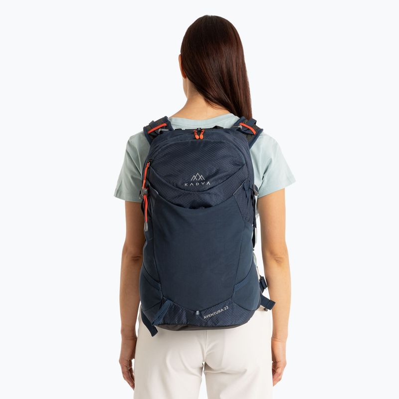 Turistický batoh KADVA Aventura 22 l ocelově modrý 21