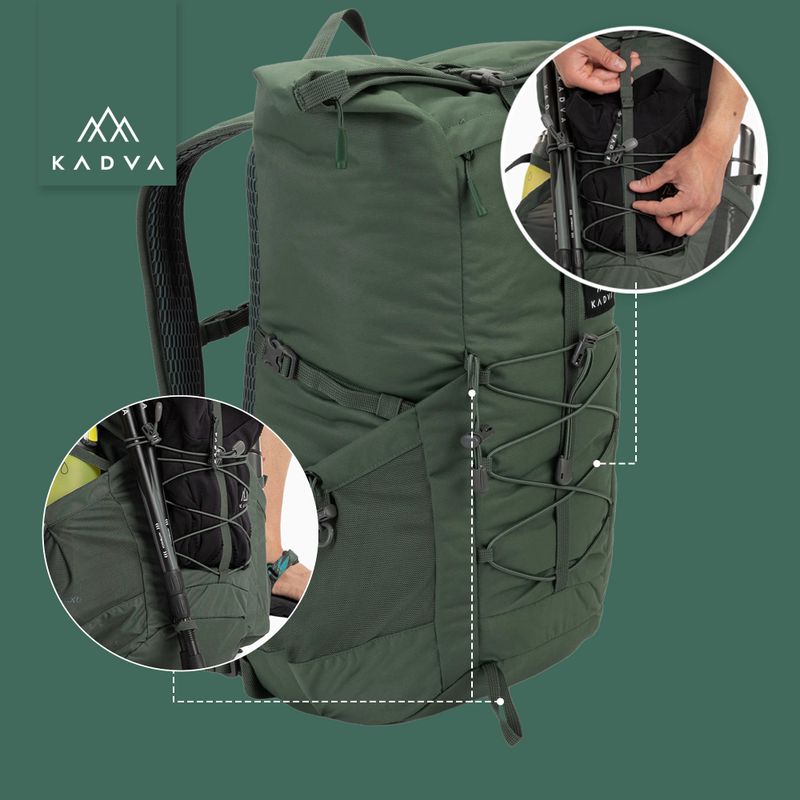 Městský batoh KADVA CityQuest 22 l zelený 20