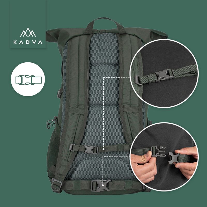 Městský batoh KADVA CityQuest 22 l zelený 22
