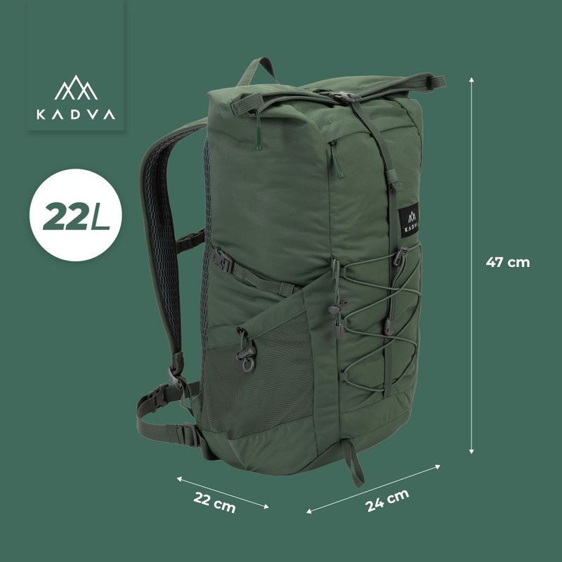 Městský batoh KADVA CityQuest 22 l zelený 24