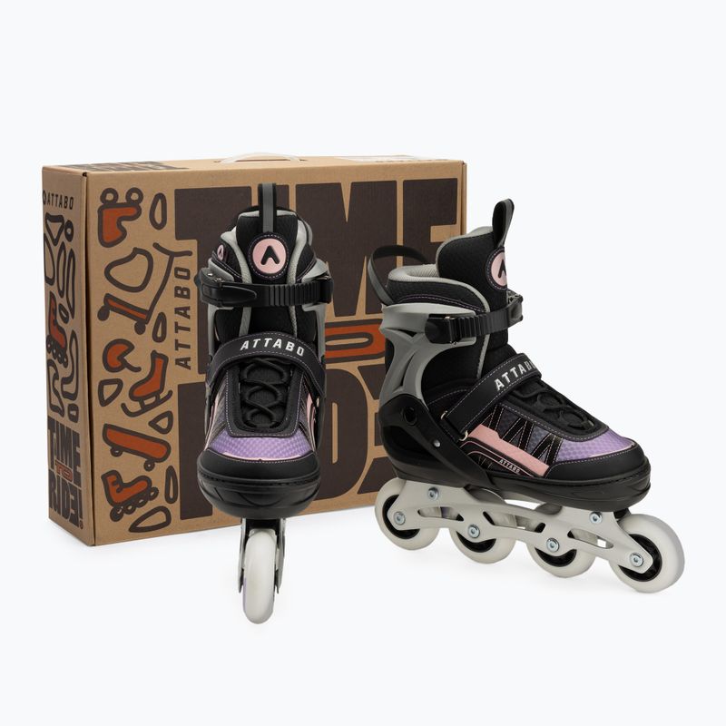Dětské kolečkové brusle nastavitelné ATTABO Bladeroll black/violet 11