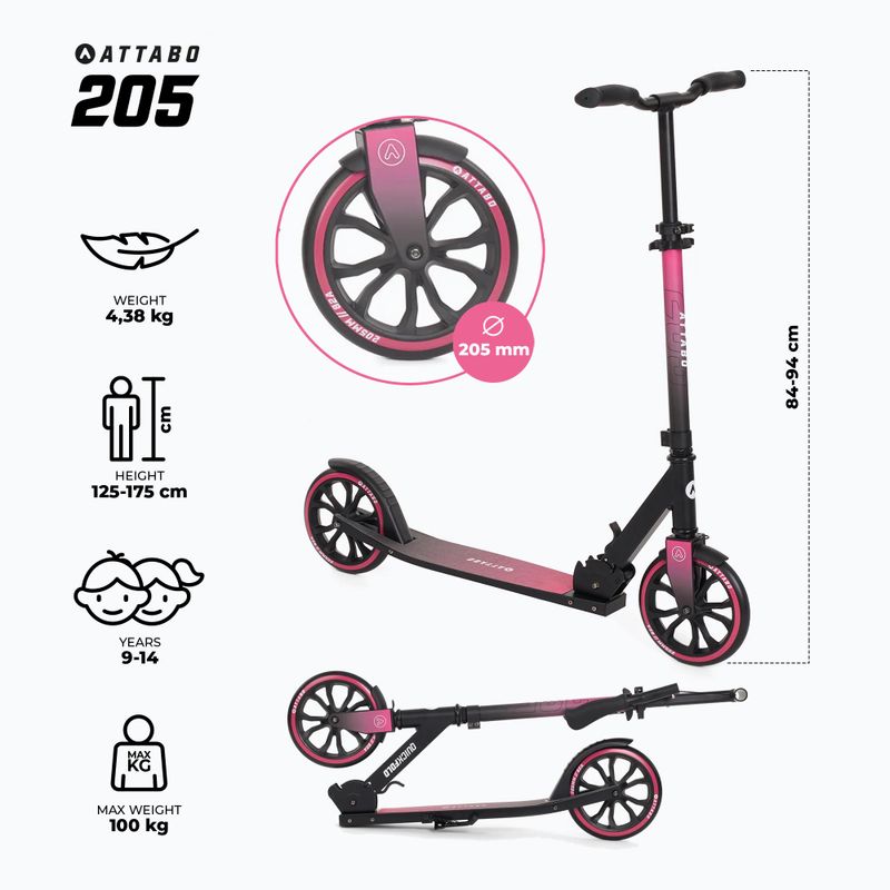 Koloběžka ATTABO 205 pink 2