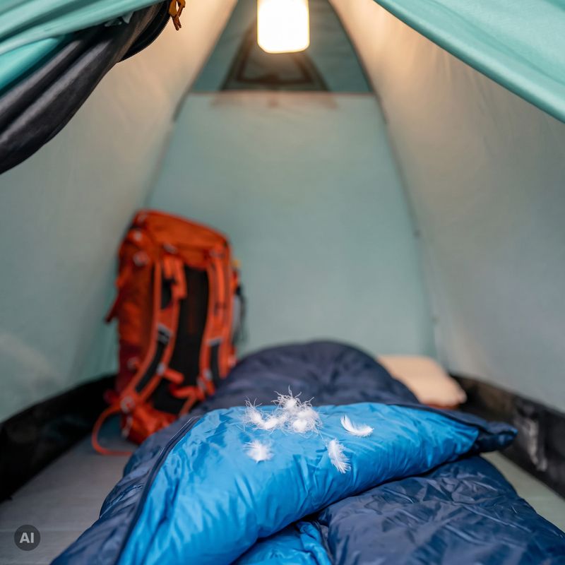 Spací pytel KADVA Mafana 200 péřový modrý 4
